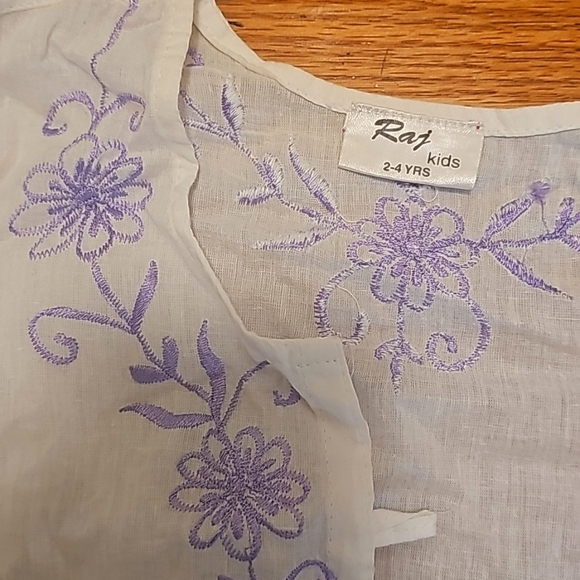 Embroidered Girls Swim Cover-up Sz 2-4 years - Picture 4 of 4